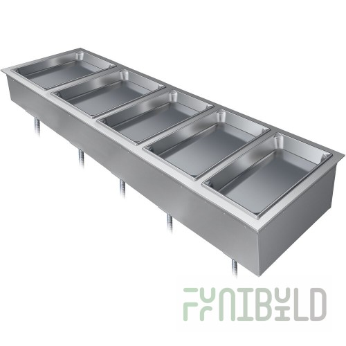 Hatco DHWBI-5 72 Inch Insulated Drop-In Electric Hot Food Well with Drain
