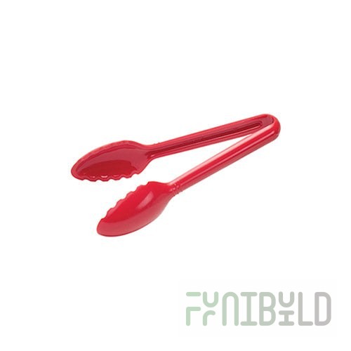 Winco CVST-6R 6 Inch Serving Tong Polycarbonate Red NSF Heat Resistant