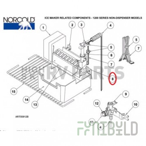 Ice maker engine casing mounting panel