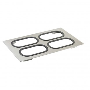 Tablecraft CW1110CSS 21-5/8 Inch Tri-Ply Serveware Templates with Silicone Gaskets Stainless Steel