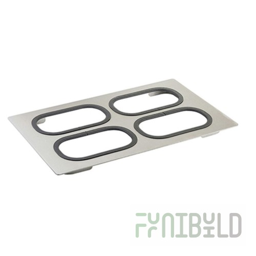 Tablecraft CW1110CSS 21-5/8 Inch Tri-Ply Serveware Templates with Silicone Gaskets Stainless Steel