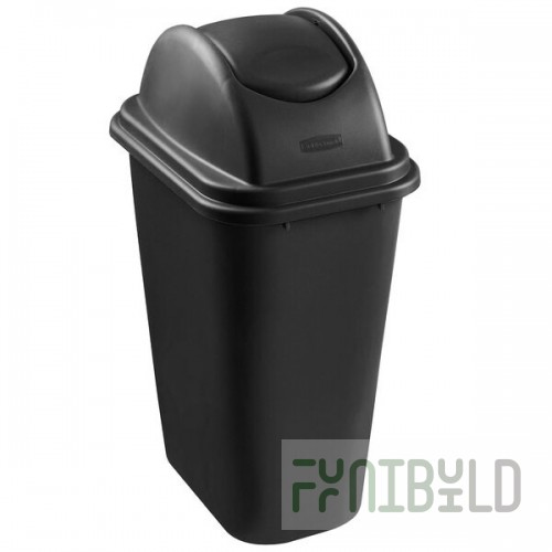Rubbermaid FG306700BLA Untouchable Swing Lid Black Fits 10 Gal Can