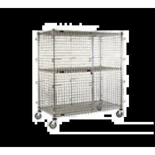 Eagle CSC3060S 63-1/4 Inch Mobile Security Unit Stainless Steel with Open Wire Construction