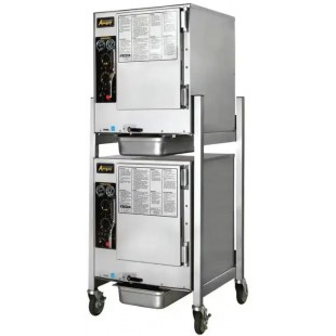 AccuTemp S62401D060 DBL 27 Inch Two Steam'N'Hold Boilerless Convection Steamer with stand