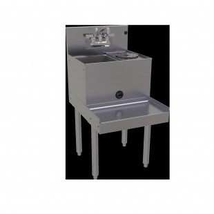 Glastender BSA-18-RF 18 Inch Blender Station with Rinser Faucet and Sink