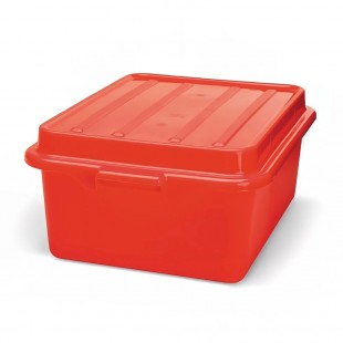 Vollrath 1501-C02 20 Inch Red Food Storage Box Combo Set with Lid and Drain Box