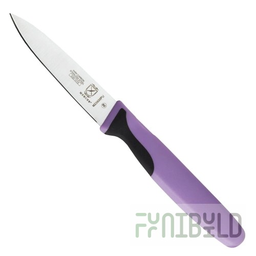 Mercer Culinary M23930PU 3 Inch High Carbon Paring Knife Purple Handle Stamped