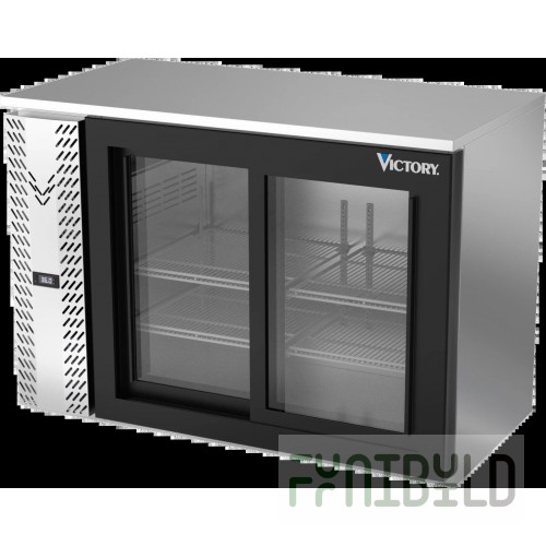 Victory VBBN48HC-F-GS-B Back Bar Refrigerator Food Rated Two-section