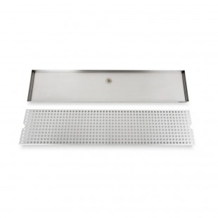 Micro Matic DP-820D-36 36 Inch Drip Tray Trough Surface Mount Stainless Steel with Drain