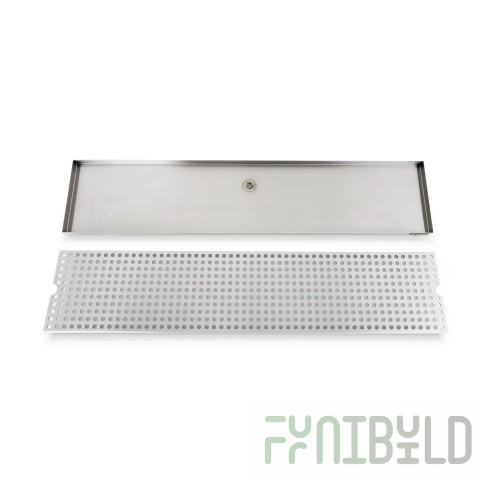 Micro Matic DP-820D-36 36 Inch Drip Tray Trough Surface Mount Stainless Steel with Drain