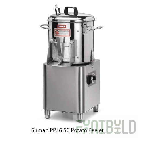 Potato peeler Sirman PPJ 6 SC (400x400x690 in; capacity 6 kg. 0.37 kW, 220 V)