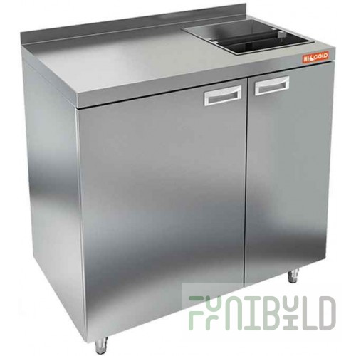 Wall-mounted table for coffee machines NBMKMO-10/7B (1000x700x850mm, with side)