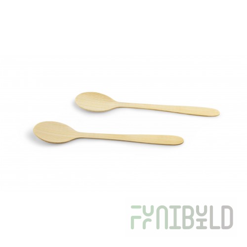 JB Prince RB515 7.75 Inch Bamboo Disposable Sorbet Spoon Eco-Friendly