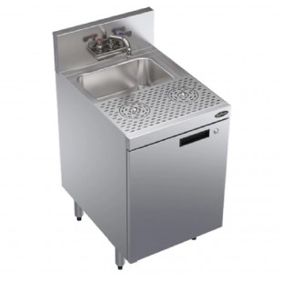 Krowne KR24-MD18-C 18 Inch Underbar Sink Unit with Locking Door and Dump Sink