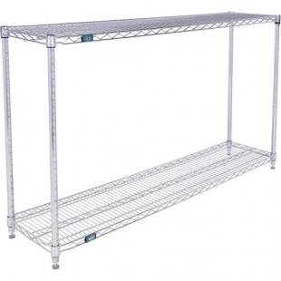 Optional 60”W X 18”D X 30”H Double Overshelf Reinforced Full Length Hat Channels On Bottom Of Shelf, Arctic Air 64907K-S