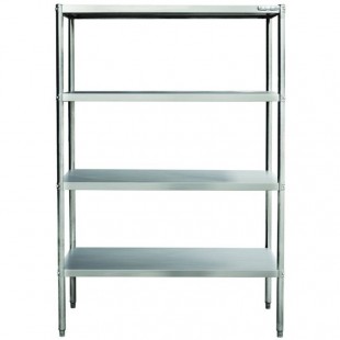 Eagle A4-74-2442S 42 Inch 4-Tier Wire Shelving Unit with Stainless Steel Finish