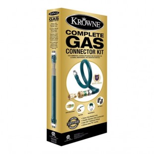 Krowne M7536K 3/4 Inch Moveable Gas Connection Kit 36 Inch Length with Valve and Elbows
