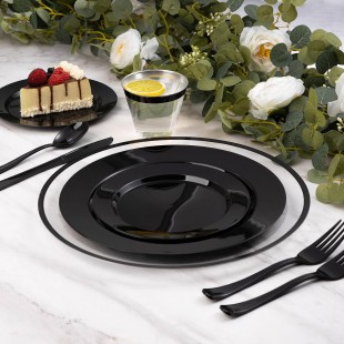 Steelite WLTR6658 13 Inch Charger Plate Plain Black Polypropylene