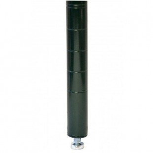 Omcan 47683 1 Inch Post with Leveler Epoxy Coated Black NSF