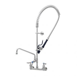 T&S Brass S-0133-12-CR-BJ 12 Inch Wall Mount Mixing Faucet with Add-on Faucet