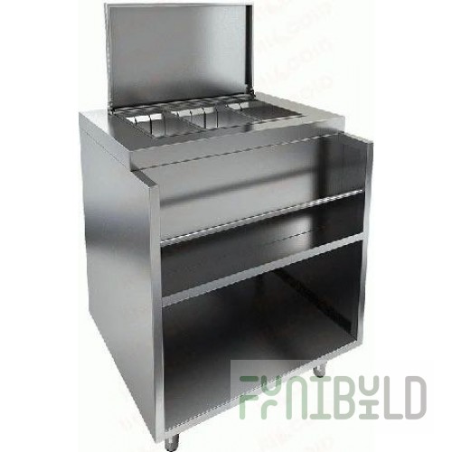 Hicold bar station NBMWL-9/7BK (900x700x850mm, side, ice bath)