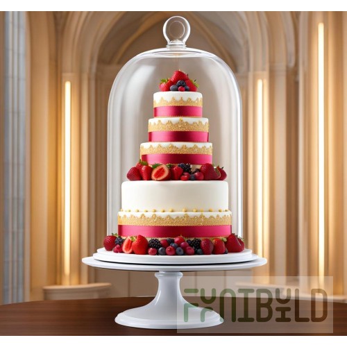 1880 Hospitality 28747-002 8 Inch Nude Tall Cake Dome Glass Display