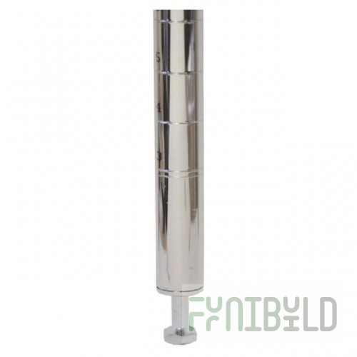 Omcan 31377 64 Inch Post Without Leveler Chrome NSF Durable Support