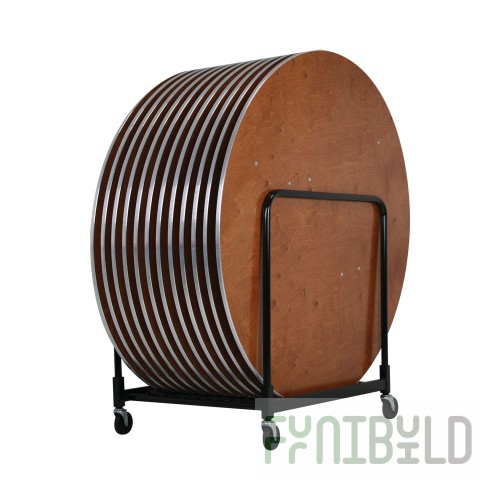 Forbes Industries PLYHP24RDMXEIC-TCH-WB 24 Inch Round Table Set with Transport Cart
