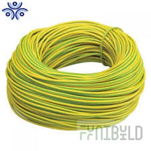 Heat-resistant wire PRKA-4.0 (yellow-green) - (200m -b)