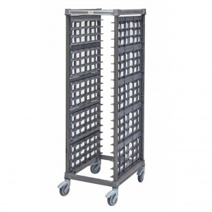 Cambro UCR10AR8580 Can Storage Rack Brushed Graphite with Panel and Brackets