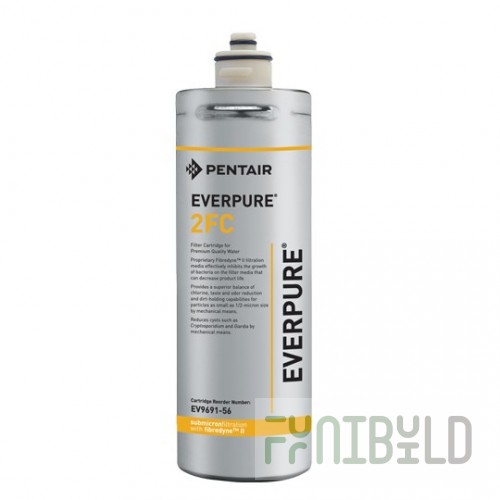 Everpure EV910832 2.87 Inch Water Filtration Cartridge Reduces Chlorine Odor and Particles 10,000 Gallons