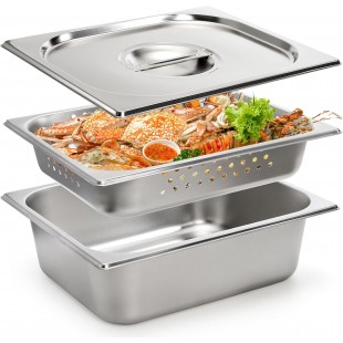 Market Forge SPI-40 12 Inch Steam Pan Holder Inserts Stainless Steel with Organization