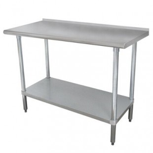 Advance Tabco SFLAG-304-X 48 Inch 16 Gauge Stainless Steel Work Table with Undershelf