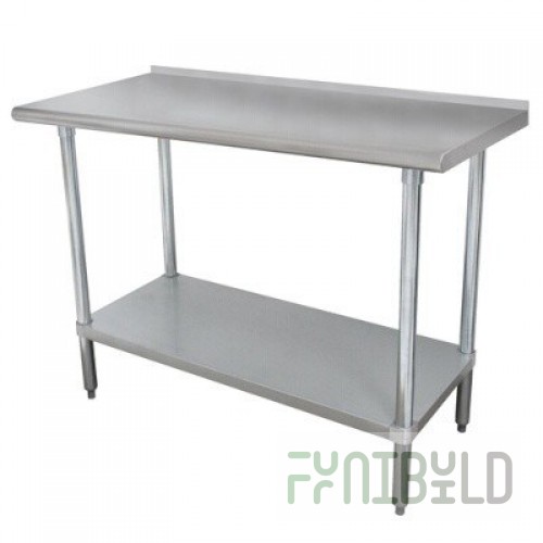 Advance Tabco SFLAG-304-X 48 Inch 16 Gauge Stainless Steel Work Table with Undershelf