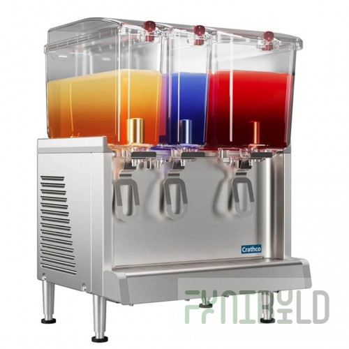 Crathco CS-3D-16-290 20 Inch Electric Beverage Dispenser with 3 Bowls