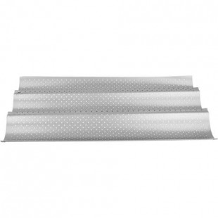 Sheet for baguettes 5 waves GASTROMIX (600x400x43mm, aluminum, thickness 1mm)