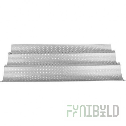 Sheet for baguettes 5 waves GASTROMIX (600x400x43mm, aluminum, thickness 1mm)