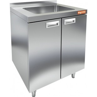 Wall-mounted table NBMSZM-7/7B with a sink (700x700x850 in, with a side)