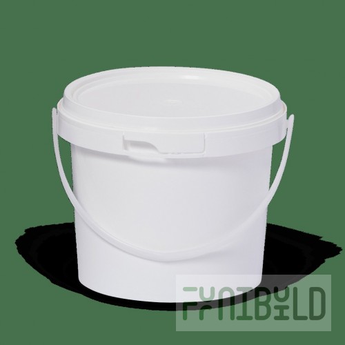Bucket 800 ml, D=130mm, H=95mm, round, with seal, transparent