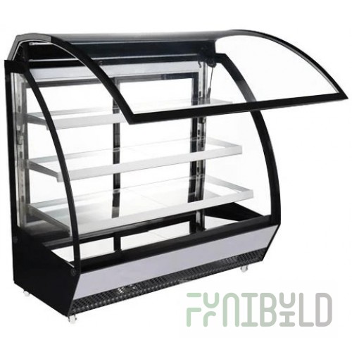 Omcan 44252 59 Inch Refrigerated Deli Display Case 3 Shelves - LED Lighting