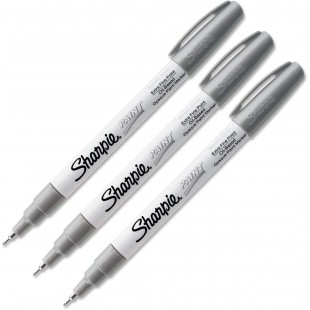AllPoints 38300 Silver Sharpie Markers Fine 1dz Bulk Markers for Commercial Use