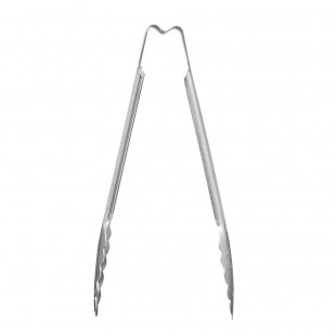 Vollrath 4780910 9-1/2 Inch Utility Tongs Scalloped Teeth Ergonomic Handle Stainless Steel