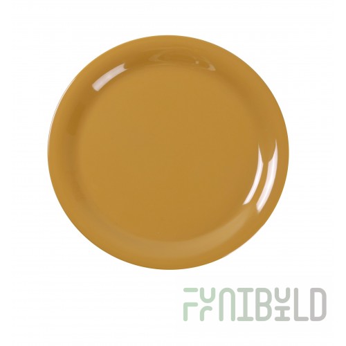 Yanco MS-107YL 7-1/2 Inch Round Plate with Narrow Rim Melamine Yellow