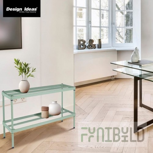 Eagle FCM1460VG 60 Inch 2-Tier Shelving Unit Cantilevered Steel with Green Epoxy Finish