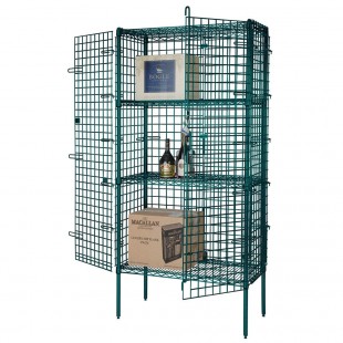 1880 Hospitality FSEC244863GN 24 Inch Security Enclosure Kit Green Epoxy Coated