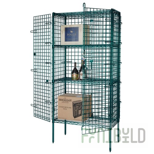 1880 Hospitality FSEC244863GN 24 Inch Security Enclosure Kit Green Epoxy Coated
