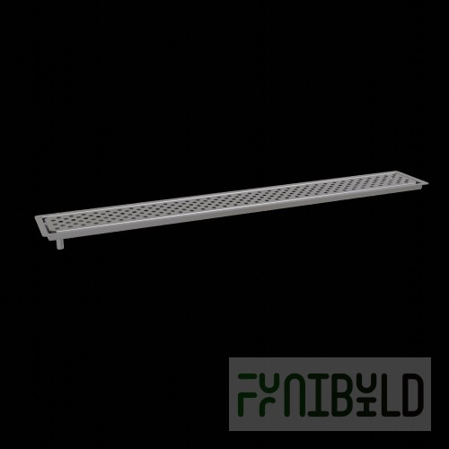 Glastender DI-DR36 36 Inch Drop-in Drink Rail Stainless Steel Drain System