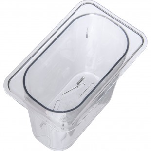 Carlisle 1033507 5 Inch Clear Food Pan Drain Grate Polycarbonate Footed