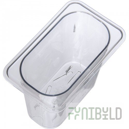 Carlisle 1033507 5 Inch Clear Food Pan Drain Grate Polycarbonate Footed