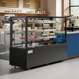 Hussmann DPPDD-42-70M 42 Inch Refrigerated Bakery Display Case with Two Doors